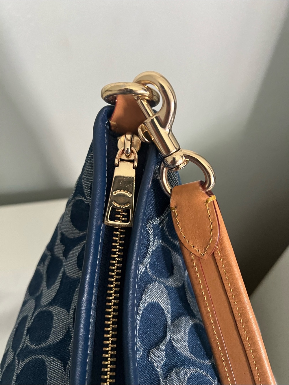 Coach Laurel Shoulder Bag In Signature Denim - Picture 8 of 9